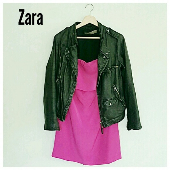 Zara Strapless Dress Ruffle Detail SIZE MEDIUM - Picture 2 of 5